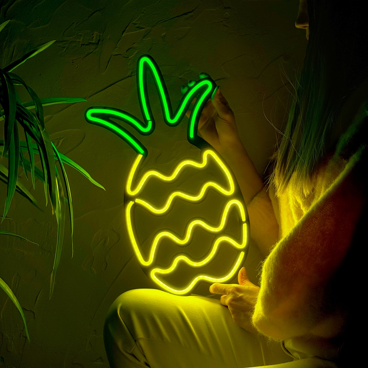 Ananas Neon Wall Art