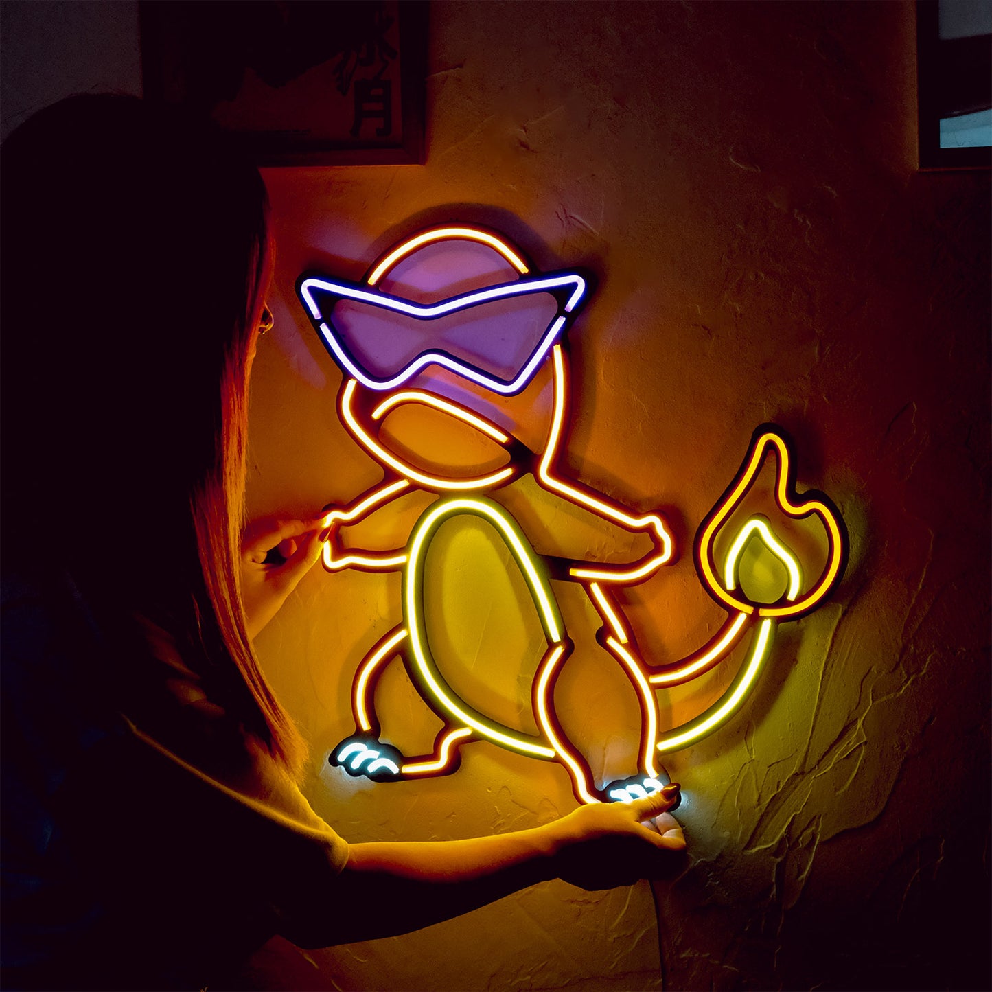 Charmander Inspired Neon Wall Art