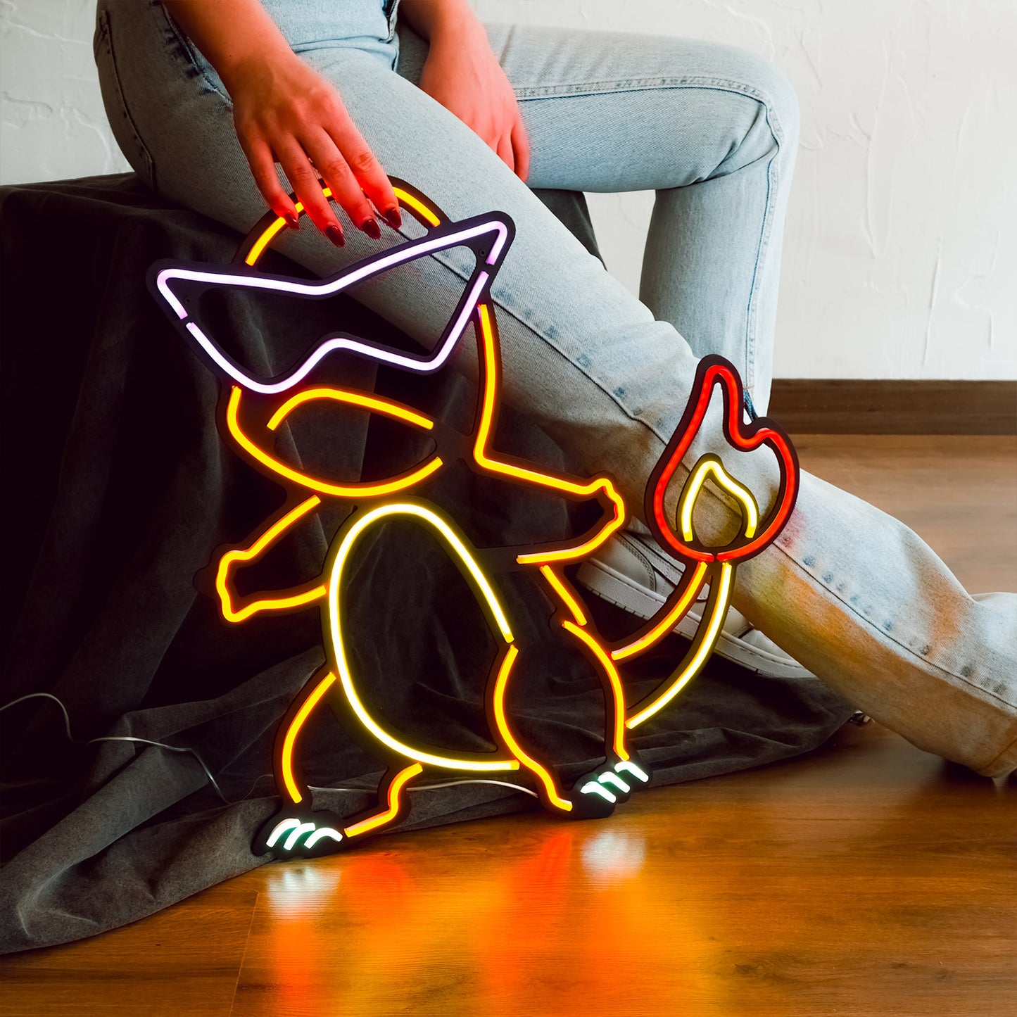 Charmander Inspired Neon Wall Art