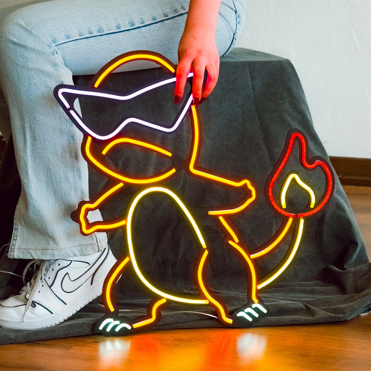 Charmander Inspired Neon Wall Art