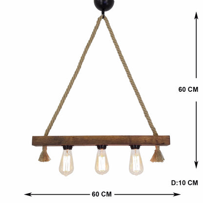 hanglamp, industriële wandlamp, industrieel touwlamp hanglamp hout